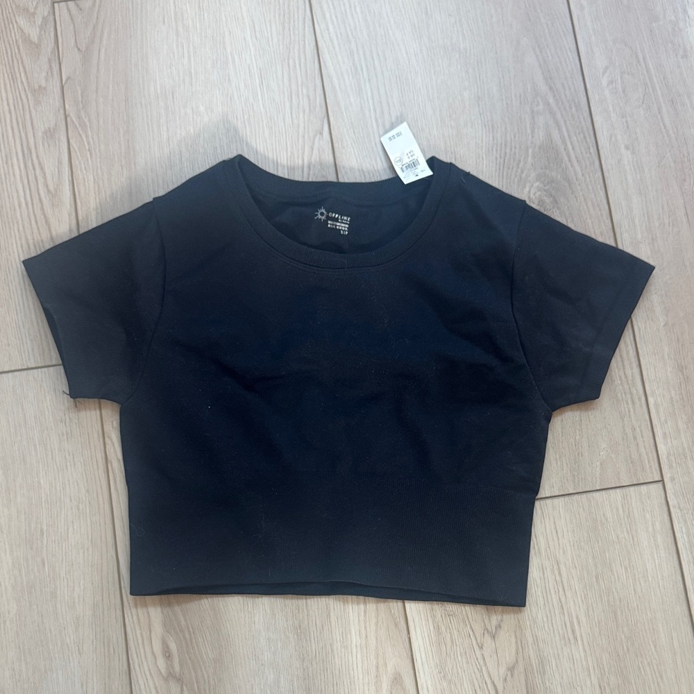 Aerie OFFLINE Charcoal workout tee! SZ SMALL NWT